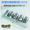 ◆哈水管◆5LCS專業級直五通快速接頭母(標準型接頭)-台灣製 空壓機噴槍釘槍風管