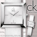 CASIO手錶專賣店 國隆 CK手錶 Calvin Klein 瑞士_K3R231L6_白款 方型優雅淑女錶_保固一年_開發票