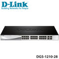 D-LINK 友訊 DGS-1210-28 24埠 Smart Gigabit 網路交換器 + 4埠 SFP 機架式 集線器 /紐頓e世界