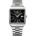 《神梭鐘錶-實體店面》CK WATCH/CK手錶/CK錶/Calvin Klein 極簡紐約石英大錶徑黑面方型時尚男錶原裝型號：K3L31161