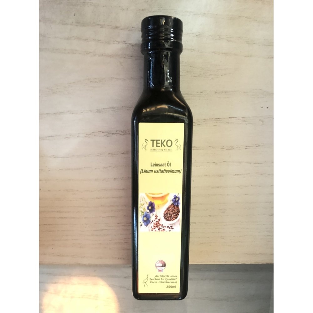 鸛巢TEKO 特級冷壓初榨亞麻籽油 250ml(食用油 Omega-3)
