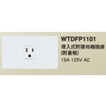 《國際牌》星光系列 110V單插座+蓋--WTDFP1101