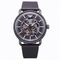 ARMANI 3D立體概念鏤空造型時尚機械腕錶-黑-AR60028
