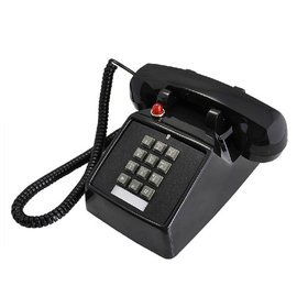 5Cgo【代購七天交貨】26410184635 老式按鍵式電話機仿古電話座機復古古董電話機 金屬鈴聲