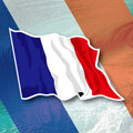 【衝浪小胖】法國旗飄揚貼紙／抗UV／防水／France／世界多國款可選購