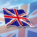 【衝浪小胖】英國旗飄揚貼紙／抗UV／防水／UK／世界多國款可選購