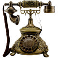 5 cgo 【代購七天交貨】復古歐式電話 青古銅金屬立體雕花仿古轉盤座機 伊麗莎白