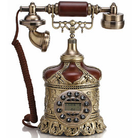 5Cgo【代購七天交貨】14706159687 歐式仿古電話機 古董級美式貴族流行復古電話座機 世紀皇冠
