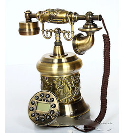 5Cgo【代購七天交貨】 歐式復古電話機/古董電話機/老式創意電話機來電顯