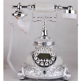 5Cgo【代購七天交貨】艾迪斯仿古玉石電話機/歐式電話機/復古工藝電話機座機電話機