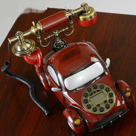 5Cgo【代購七天交貨】26732284480 時尚創意熱銷電話座機 古董紅汽車電話 家居創意禮品時尚電