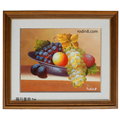 水果畫果實畫-N21(羅丹畫廊)含框46X56公分(100％手繪)