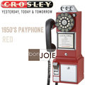 ::bonJOIE:: Crosley 經典懷舊投幣式復古電話機 (紅色) 復古電話 經典電話 懷舊電話 復古風格 美式鄉村 工業風 設計師款 壁掛電話