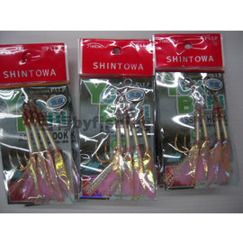◎百有釣具◎日本SHINTOWA 金蔥魚皮鐵板雙鉤 規格24號