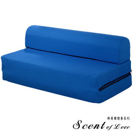 【和室輕鬆收納】台灣製折疊式彈簧款雙人沙發床5尺(三色可選)