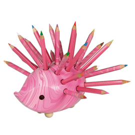 捷克製KOH-I-NOOR 24色油性色鉛筆(手工製造刺蝟型24支組)*粉紅色紋身