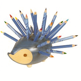 捷克製KOH-I-NOOR 24色油性色鉛筆(手工製造刺蝟型24支組)*藍色