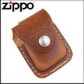 ◆斯摩客商店◆【ZIPPO】金屬扣式~打火機皮套(棕色款)NO.LPLB