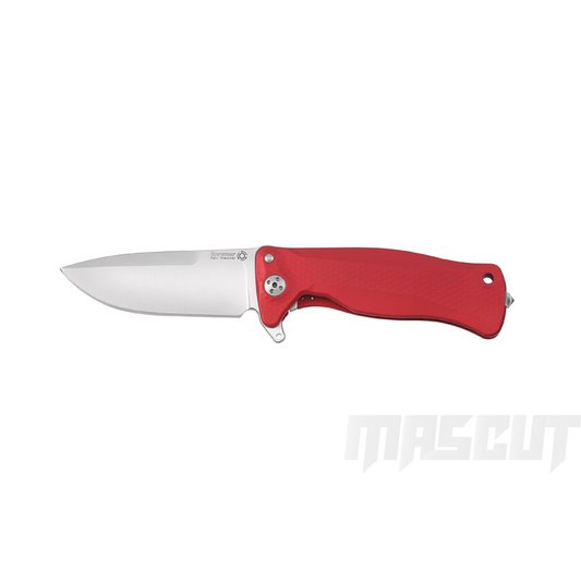 宏均-LION STEEL 鋼獅 SR11A RS 紅色鋁柄.銀刃-Flipper折刀 / AJ-3100SR11ARS