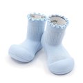韓國 attipas 快樂腳襪型學步鞋 捲邊藍色小花