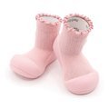 韓國 attipas 快樂腳襪型學步鞋 捲邊粉色小花