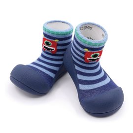 韓國 Attipas 快樂腳襪型學步鞋-藍底小怪獸