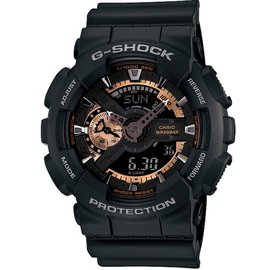 CASIO (GA-110RG-1A) G-SHOCK 粗獷迷人•銳利機械感雙顯腕錶 - 黑/古銅色