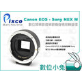 數位小兔【Pixco Canon EF EF-S Sony NEX E-Mount 轉接環】自動對焦 EOS 電子轉接環 可調光圈 NEX7 NEX6 A7 A7R NEX5R NEX5T NEX5