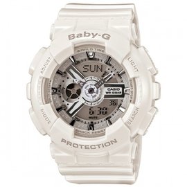 CAISO (BA-110-7A3) BABY-G 率性潮流•搶眼立體層次雙顯腕錶 - 雪花銀色