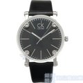Calvin Klein CK K3B2T1C1 手錶 透視鏡面 黑面 黑皮帶-大【錶飾精品】
