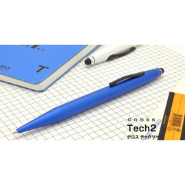 Cross高仕 Tech2 觸控筆+原子筆兩用＊金屬藍＊AT0652-6