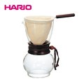 《HARIO》玻璃手沖咖啡壺組-3~4人/DPW3(含法蘭絨濾布)