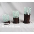 【自然屋精品】造型玻璃燭臺 自然風燭台 峇里島風 -圓柱2