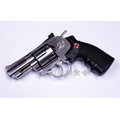【Hunter】台灣精品WG可調式擊鎚簧版708S電鍍銀全金屬2.5吋CO2左輪BB槍黑色強化握把