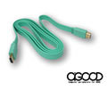 【A-GOOD】HDMI 高畫質影音傳輸繽紛扁線 1.5M - 芥末綠