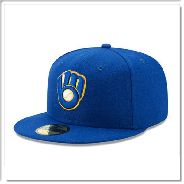 【ANGEL NEW ERA】NEW ERA MLB 密爾瓦基 釀酒人 59FIFTY 復古 正式球員帽 寶藍色 棒球帽