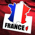 【衝浪小胖】法國旗地圖抗ＵＶ、防水貼紙／France／世界多國款可收集和訂製