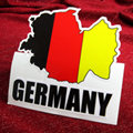 【衝浪小胖】德國旗地圖抗ＵＶ、防水貼紙／Germany／世界多國款可收集和訂製