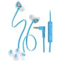 Genius HS-M250 頂級音色奢華三角造形-抗噪耳道式手機專用耳機麥克風 (藍)