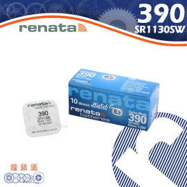【鐘錶通】RENATA-390 (SR1130SW) 1.55V/單顆 / Swatch專用電池├鈕扣電池/手錶電池/水銀電池┤