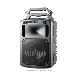 ＊來電優惠＊MA-708 MIPRO 190W手提無線擴音機/16頻道/2支無線麥克風/CD+USB模組/內建藍芽放模組/充電式/台製/防塵罩