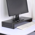 【百嘉美】馬鞍皮面桌上置物架/螢幕架(黑色)SH035