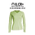 U.CR+女款休閒運動機能V領衫 (水梨淺綠)
