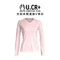 U.CR+女款休閒運動機能V領衫 (蜜桃嫩粉紅)