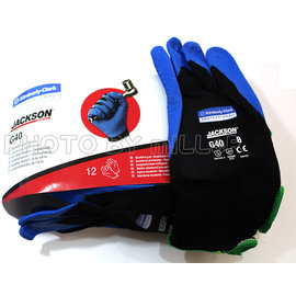 【米勒線上購物】美國 KLEENGUARD G40 藍色丁晴止滑靈巧操作手套 沾膠工作手套 適合油機械作業