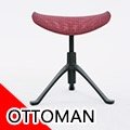 ERGOKING OTTOMAN-黑框紅網 整合式腳凳