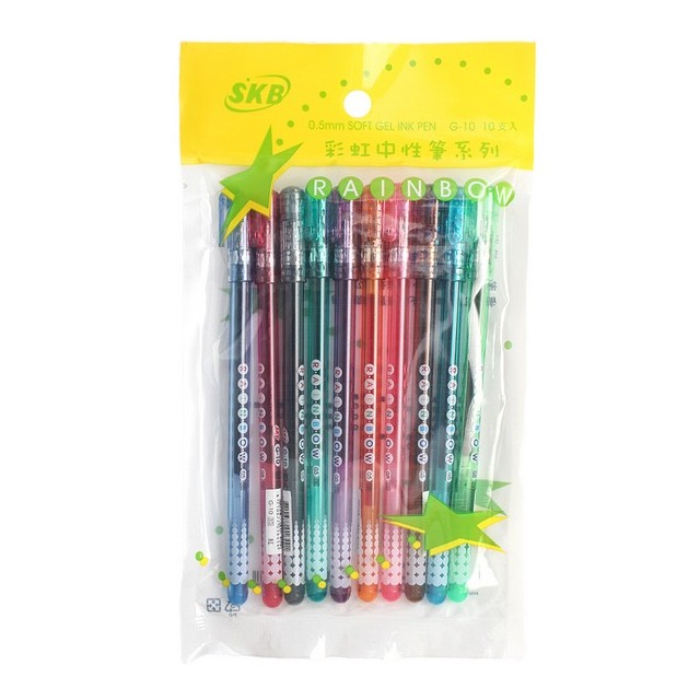 10 RAINBOW PENS