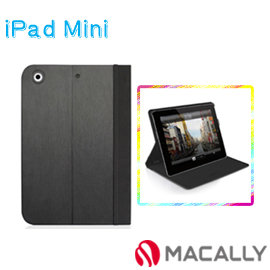 福利品-Macally iPad Mini 時尚可站立式保護套/皮套-黑