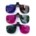3d眼鏡立體電影 專用樹脂 近視眼鏡/立體眼鏡掛夾/夾具 (紅綠/綠紅/黃藍)