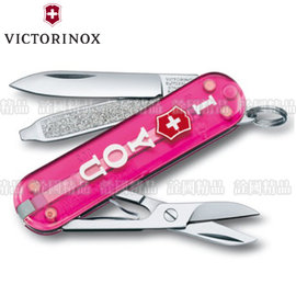 【詮國】瑞士VICTORINOX瑞士刀I LOVE YOU情人限量款/透明粉/小7用瑞士刀 0.6223.T855(VN100)